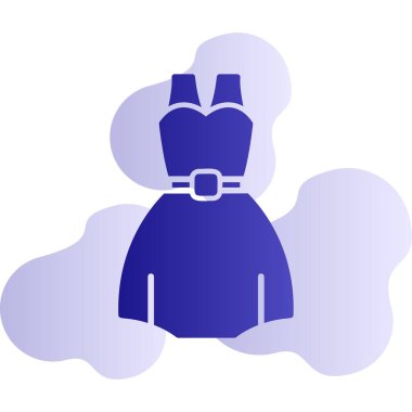 Bir kadın elbisesinin vektör illüstrasyonu 