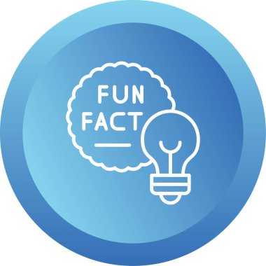 Eğlenceli Gerçekler konuşma balonu web simgesi, vektör illüstrasyonu