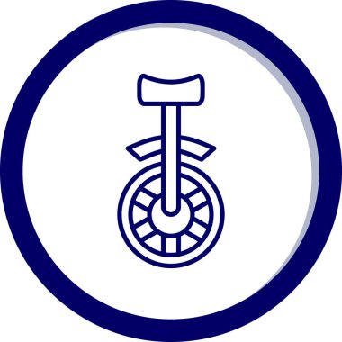 Tek tekerlekli bisiklet. Web simgesi basit illüstrasyon