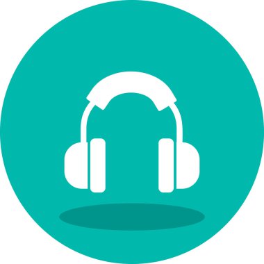 Kulaklık. Web simgesi basit illüstrasyon 