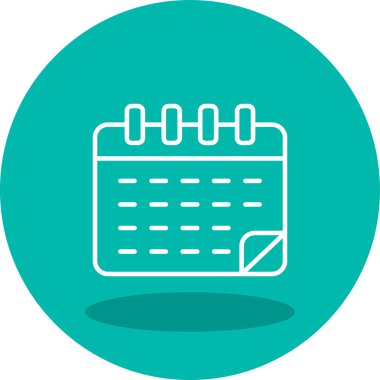 Takvim simgesi, vektör illüstrasyonu basit tasarım