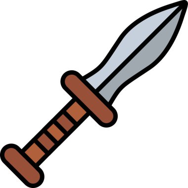 Hançer. Web simgesi basit illüstrasyon 