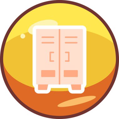 Dolap. Web simgesi basit illüstrasyon  