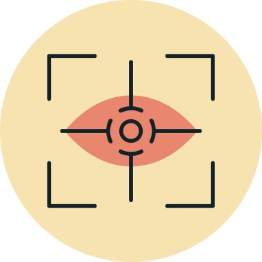 Göz. Web simgesi basit illüstrasyon