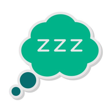 uyku zamanı simgesi, vektör illüstrasyonu basit tasarım