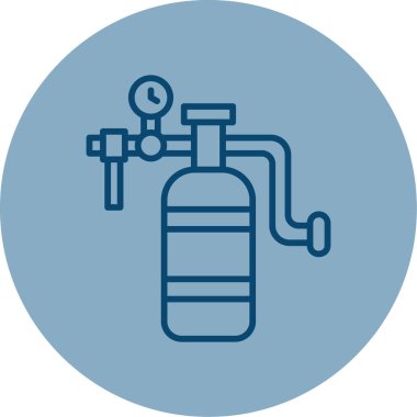 Oxygen Tank modern simgesinin vektör çizimi            