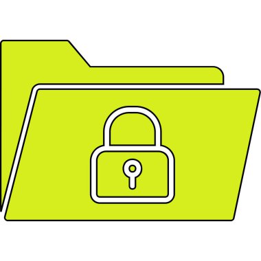 Güvenli Veri Web simgesi vektör illüstrasyonu 