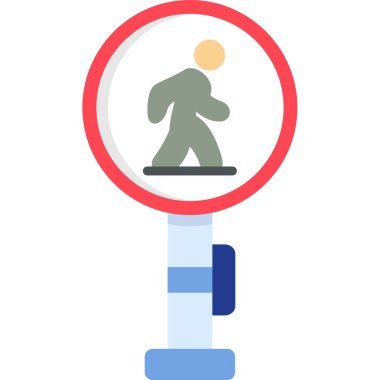 Yürüyüş simgesi vektör illüstrasyonu