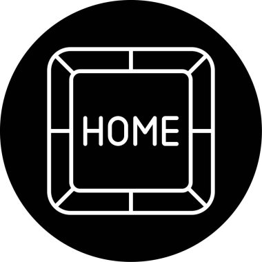  Düz tarzı ev simgesini