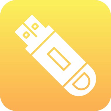 Flash disk simgesi, vektör illüstrasyon tasarımı