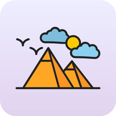 Piramitler. Web simgesi basit illüstrasyon