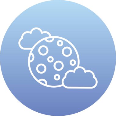 Dolunay simgesi, vektör illüstrasyonu