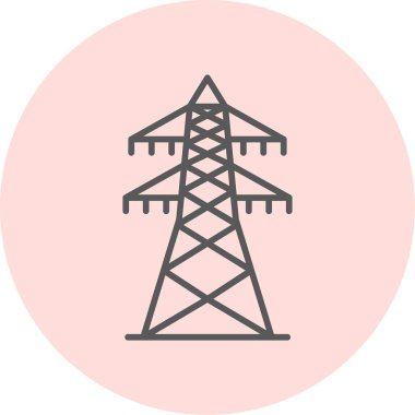 elektrik kulesi simgesi, vektör illüstrasyonu