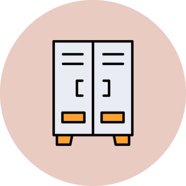 Dolap. Web simgesi basit illüstrasyon  