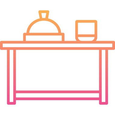 Mutfak ikonu. yemek illüstrasyonu 