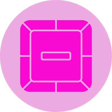 Eksi düğme simgesi, web sembolü, basit vektör illüstrasyonu