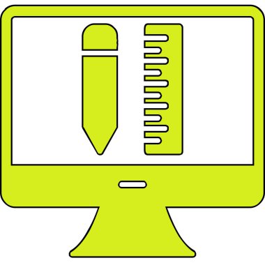 Web tasarım simgesi, vektör illüstrasyonu basit tasarım