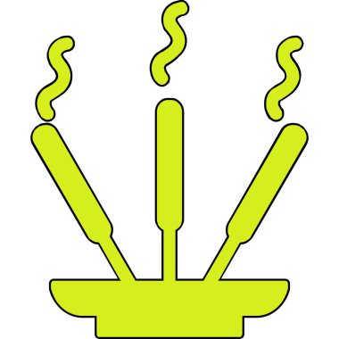 Tütsü çubukları simgesinin web çizimi