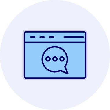 Web sohbet renk çizgisi vektörü simgesi 