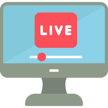 Yaşa. Web simgesi basit bir illüstrasyon. Ben...