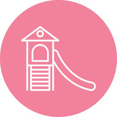 Oyun parkı. Web simgesi basit illüstrasyon