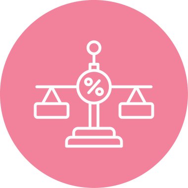 Ölçek simgesi, vektör illüstrasyonu basit tasarım