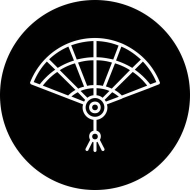 Çin fan web simgesi basit tasarım            