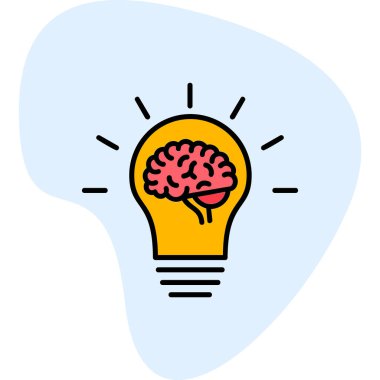 Fikir simgesinin vektör illüstrasyonu 