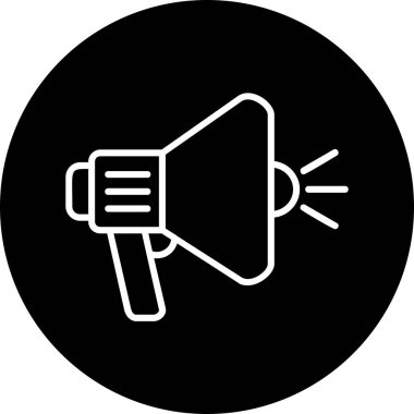 megafon web simgesi, vektör çizim 