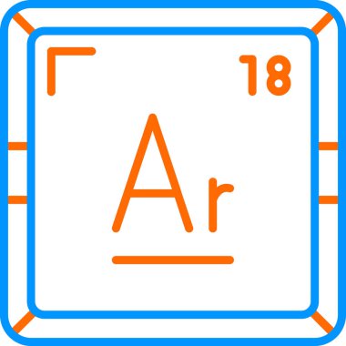 Argon web simgesi, vektör illüstrasyonu