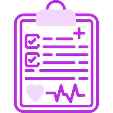 Sağlık Denetimi panosu simgesi, vektör illüstrasyonu 