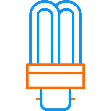 tübüler ampul aydınlatma simgesi, vektör illüstrasyonu 