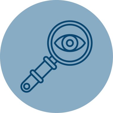 büyütme cam simgesi, vektör illüstrasyonu basit tasarım