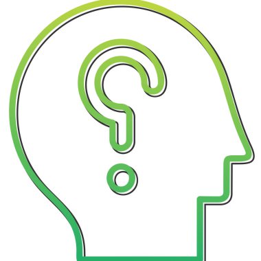 düşünce simgesi, modern vektör illüstrasyon tasarımı 