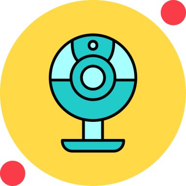 Web kamera simge vektör çizim