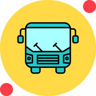 bus simgesi vektör illüstrasyonu