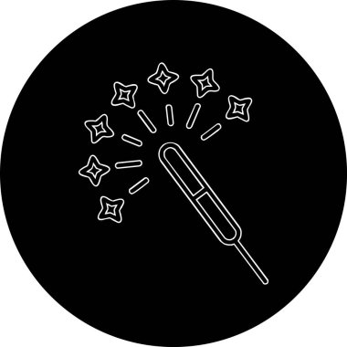 Havai fişek. Web simgesi basit illüstrasyon                           