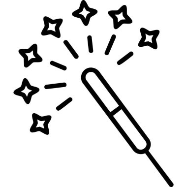 Havai fişek. Web simgesi basit illüstrasyon                           