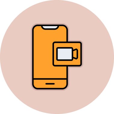 Video Arama simgesi, düz tasarım