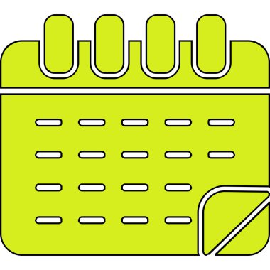 Takvim simgesi, vektör illüstrasyonu basit tasarım