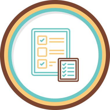 Kontrol listesi. Web simgesi basit illüstrasyon 