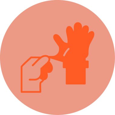 Lastik Eldiven simgesi, vektör illüstrasyonu 