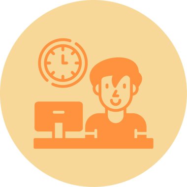 Sıkı Çalışma simgesi, vektör illüstrasyonu