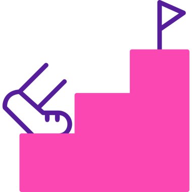 Adımlar web simgesinin vektör illüstrasyonu