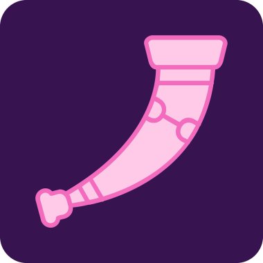 Boynuz. Web simgesi basit illüstrasyon