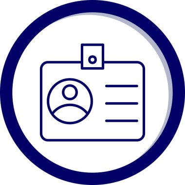 sürücü belgesi simgesi, vektör illüstrasyonu basit tasarım