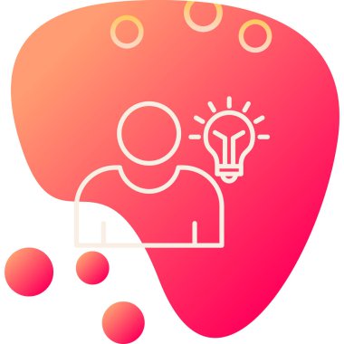 Fikir simgesinin vektör illüstrasyonu 