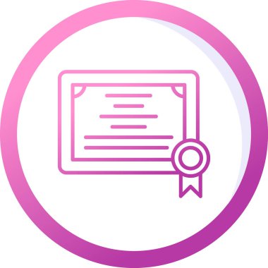 Sertifika. Web simgesi basit tasarım