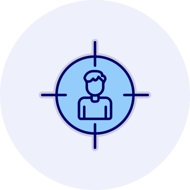 İnsan hedef simgesi, vektör illüstrasyonu basit tasarım