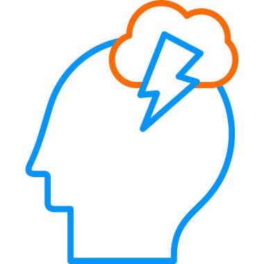 Stres simgesi, vektör illüstrasyonuna sahip kişi